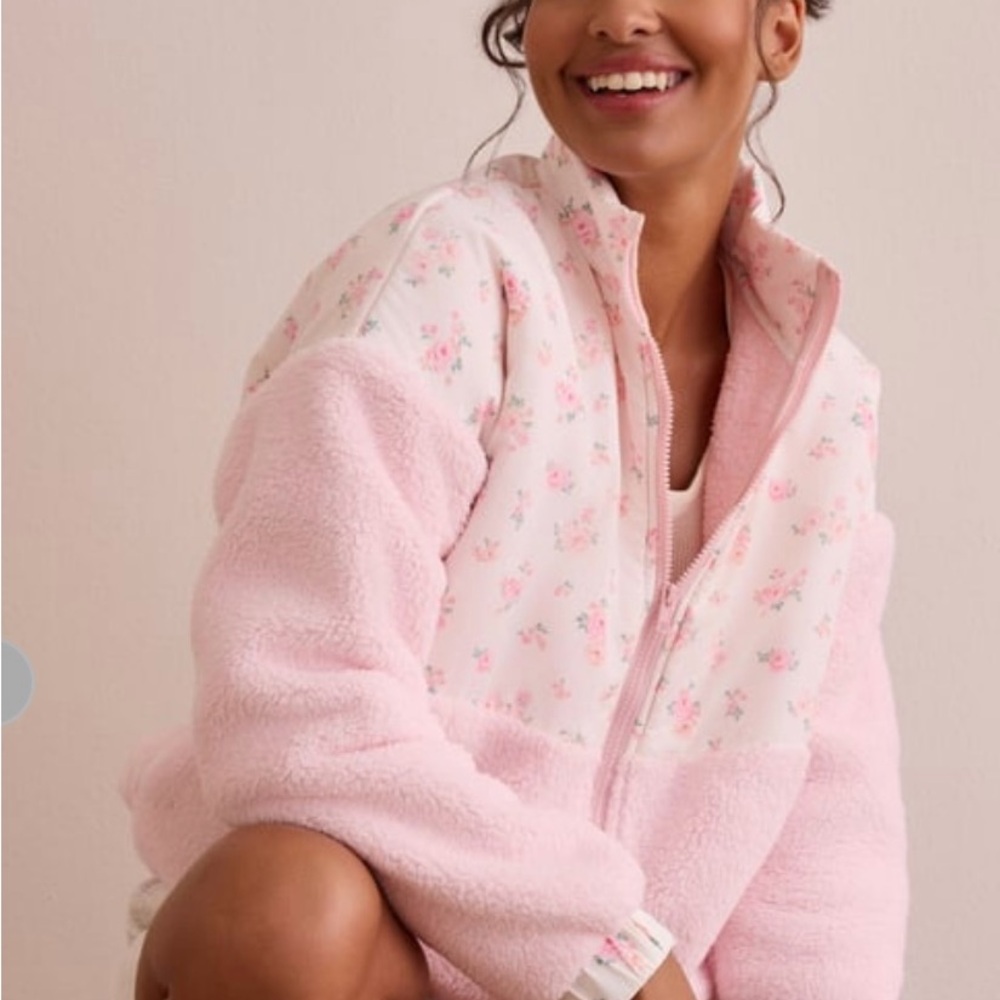 Altar'd State Wildflower Sherpa Zip Up